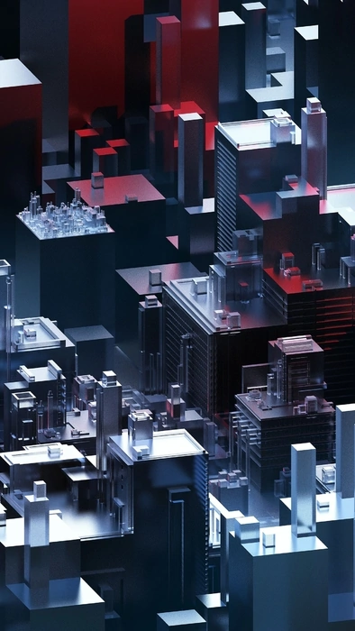 3D модель городских зданий