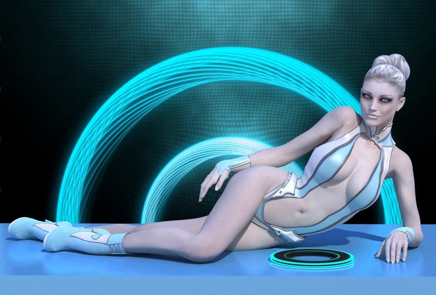 The blonde from the movie Tron: Legacy