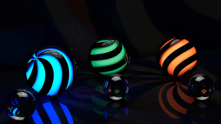 Цветные шары 3D