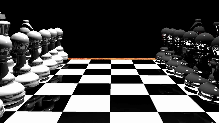 Image: Chess, chess board, cells, black, white, game