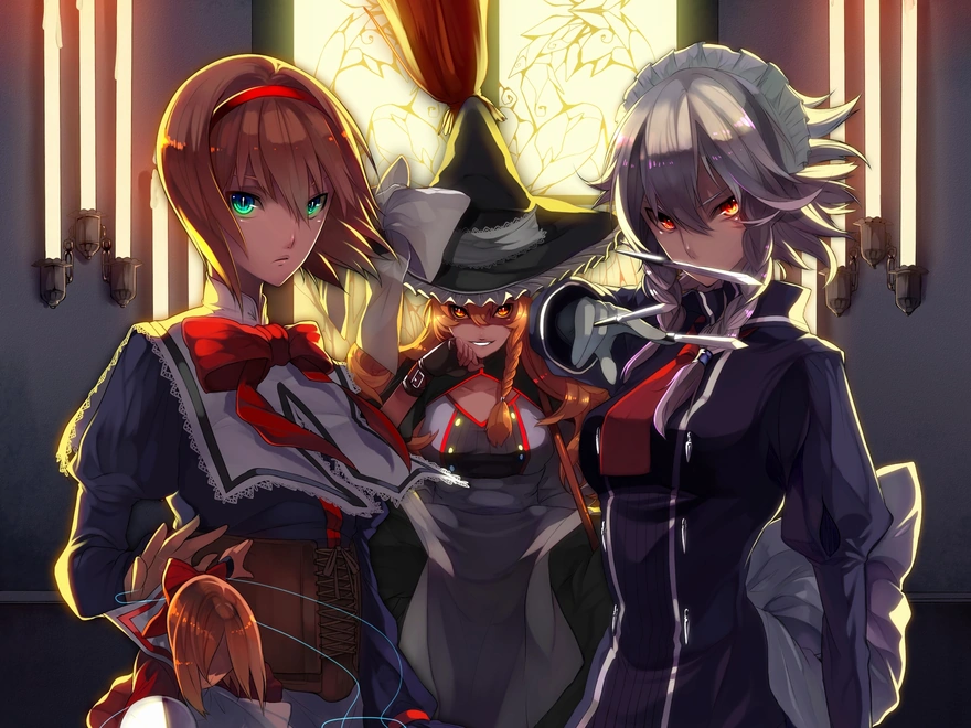 Three anime witches