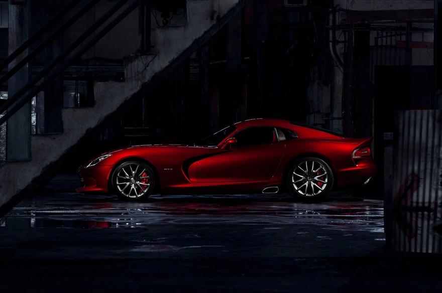 Dodge Viper GTS red color is in the room