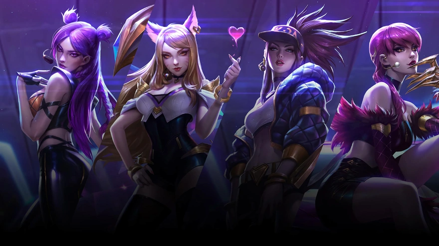 Four girls from the game League of Legends