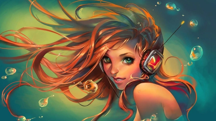 Mermaid headphones