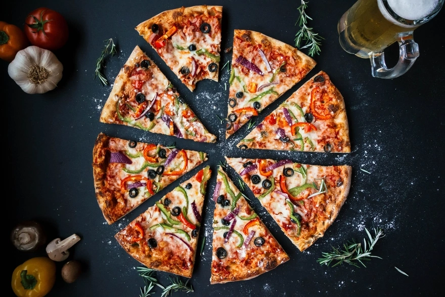 Pre-cut pizza into serving pieces