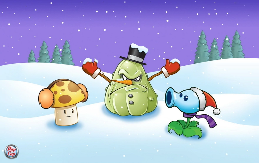 Dory, squash and snow peashooter winter