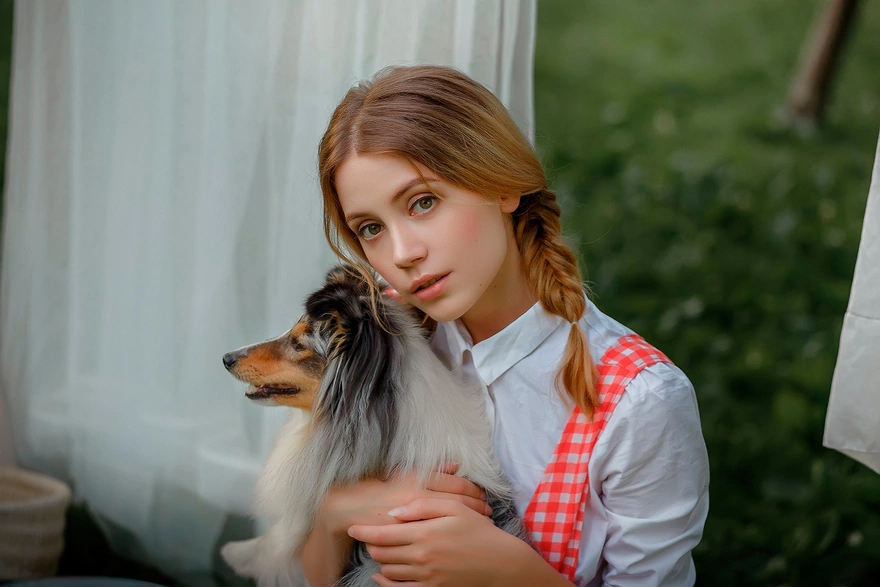 Ксения Кокорева с собачкой