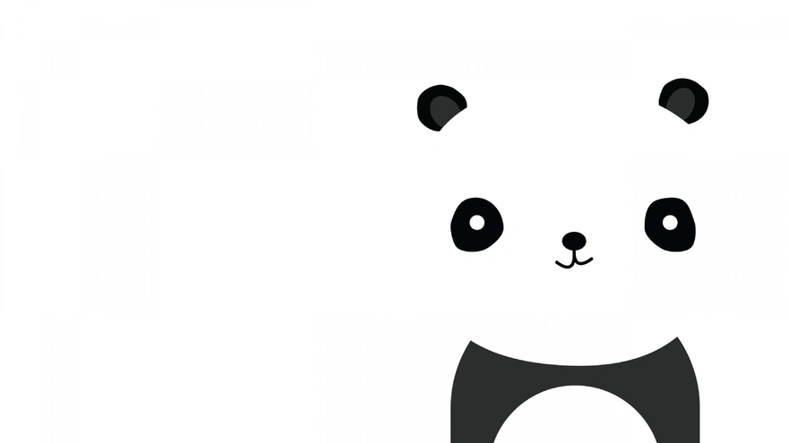 Панда на белом фоне