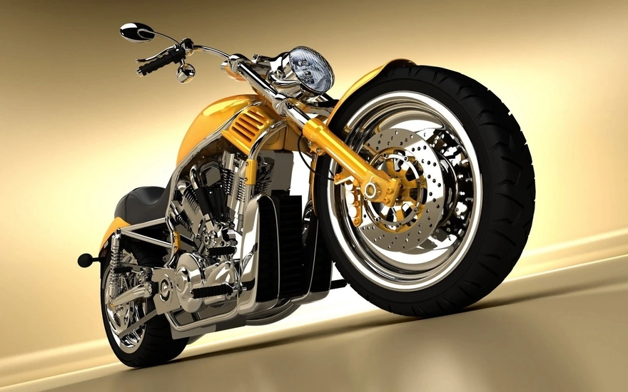 Жёлтый Harley Davidson