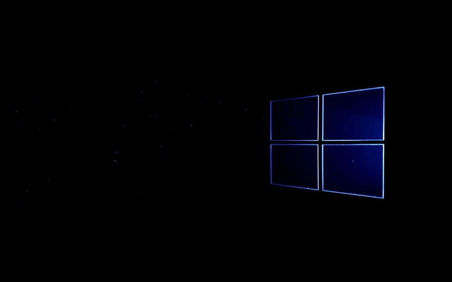 Логотип Windows 10 со звездами в пространстве