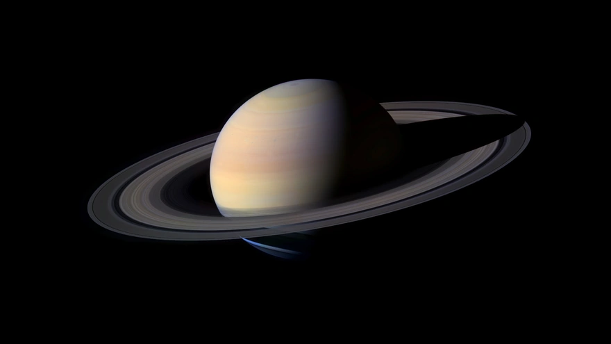 Planet Saturn, a snapshot of the Cassini spacecraft