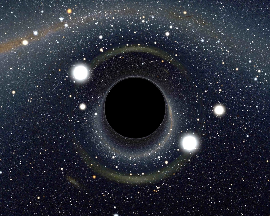 In the center of a black hole