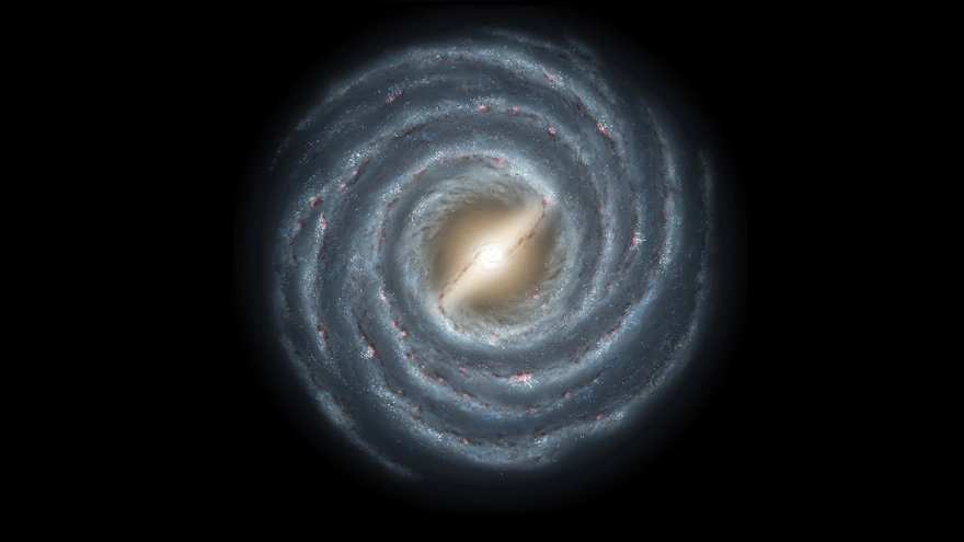 Спиральная галактика Млечный путь в необъятном космосе