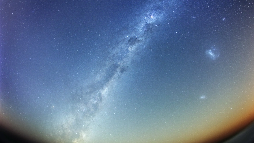 The milky way and the Magellanic clouds
