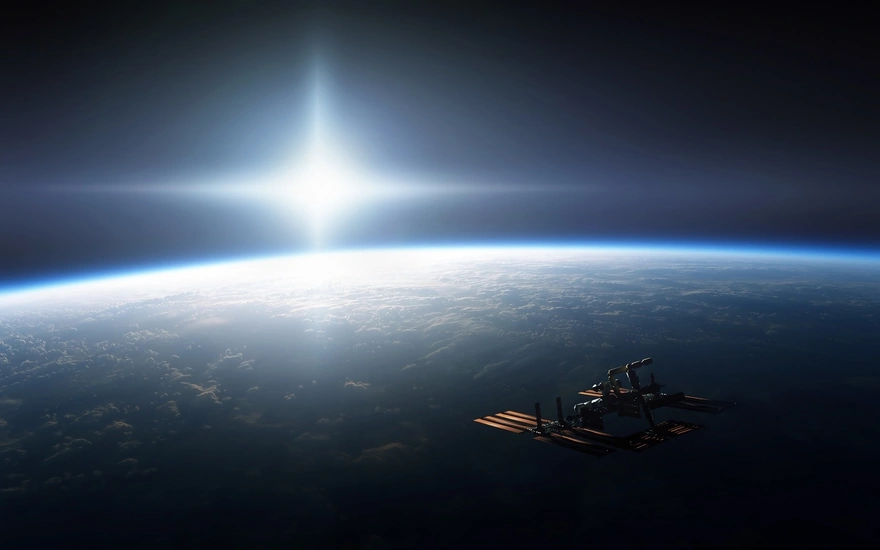 The ISS and the sunrise is a mesmerizing beauty