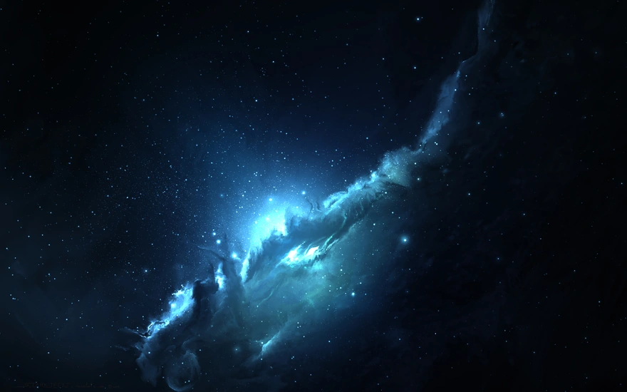 A nebula with a bright center