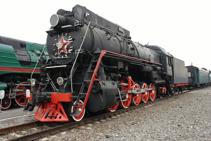 Image: Rarity, freight locomotive, the rails, wheel, star