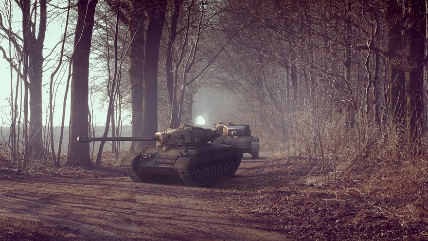 Tanks in the woods