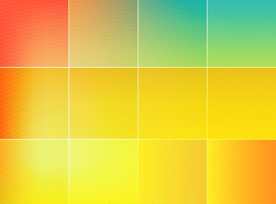 The bright colors of the squares