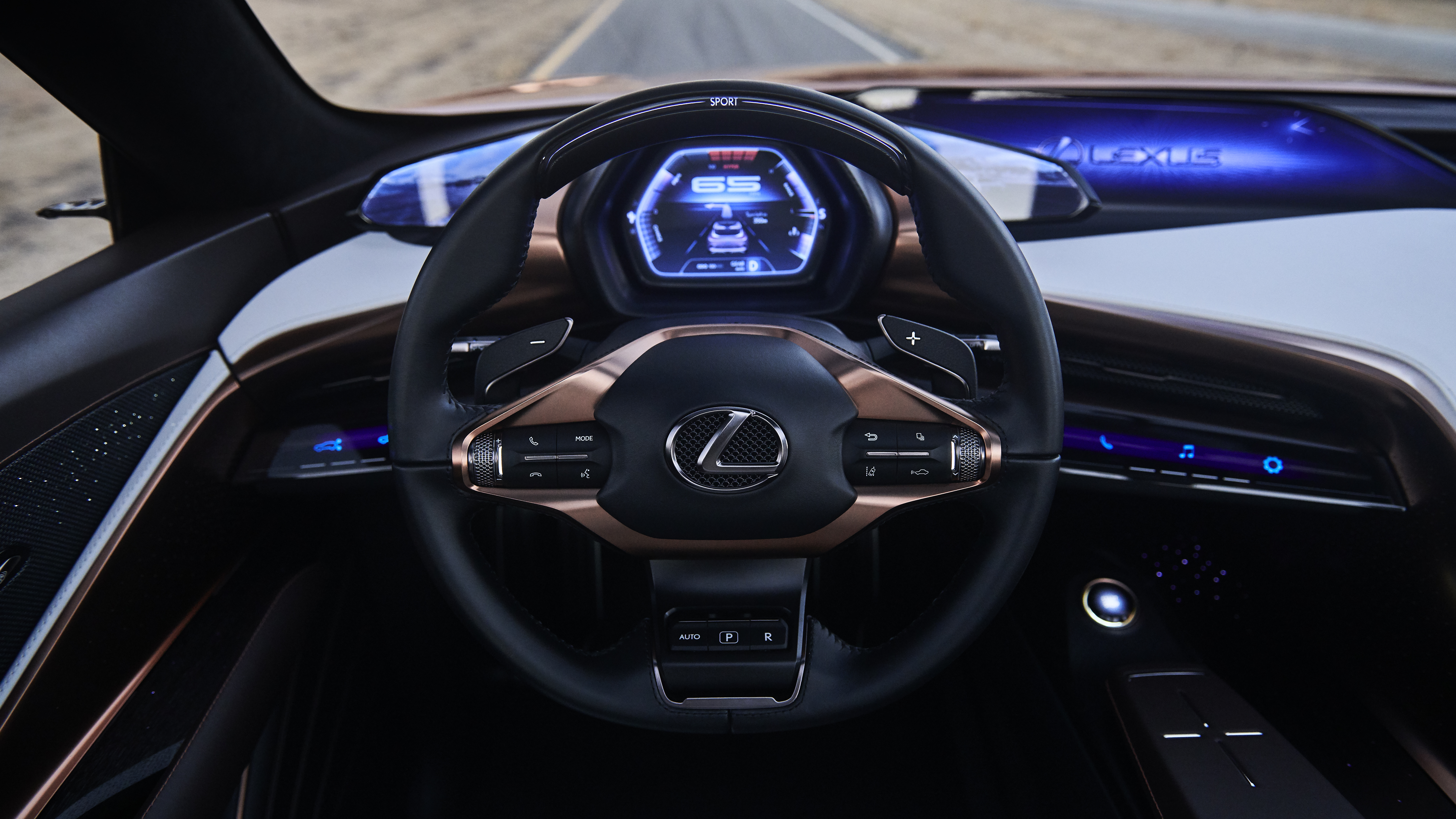 Image: Lexus, LF-1, Limitless, Concept, salon, steering wheel, display, road, buttons, brand