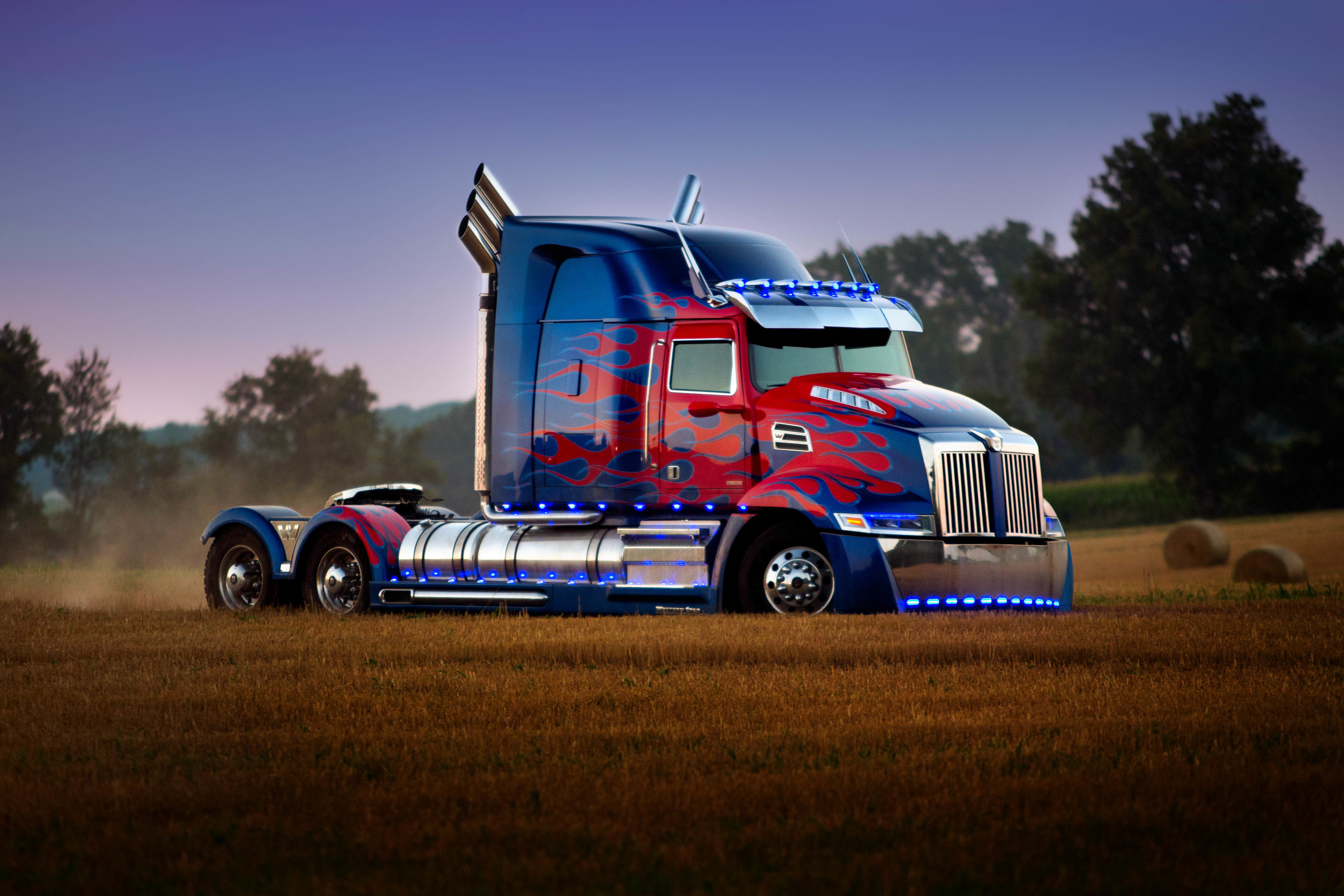 Картинка: Авто, грузовик, Optimus Prime Truck, тюнинг, поле