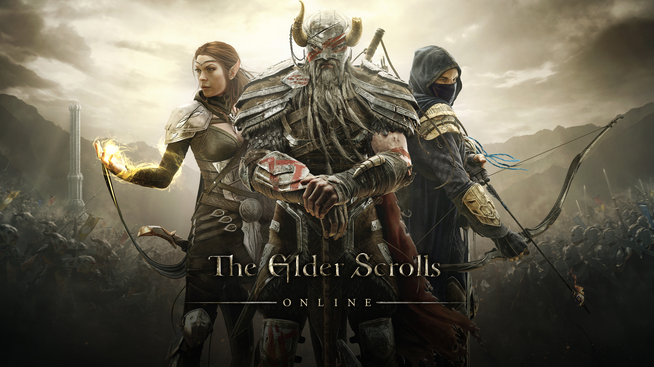 Картинка: The Elder Scrolls, online, лучник, игра, война, сражения