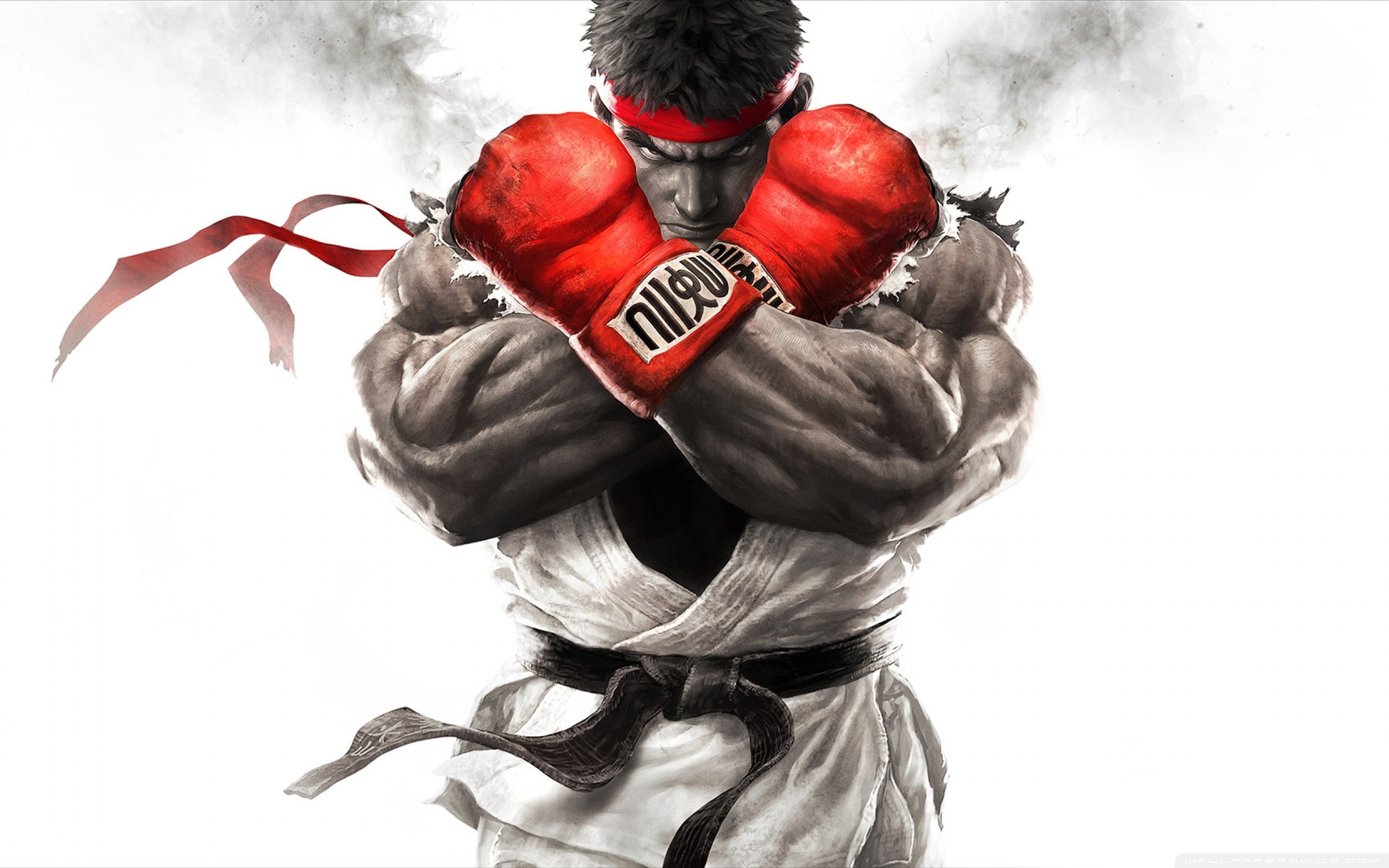 Image: Street Fighter V, Ryu, fighter, red armband, black belt, look