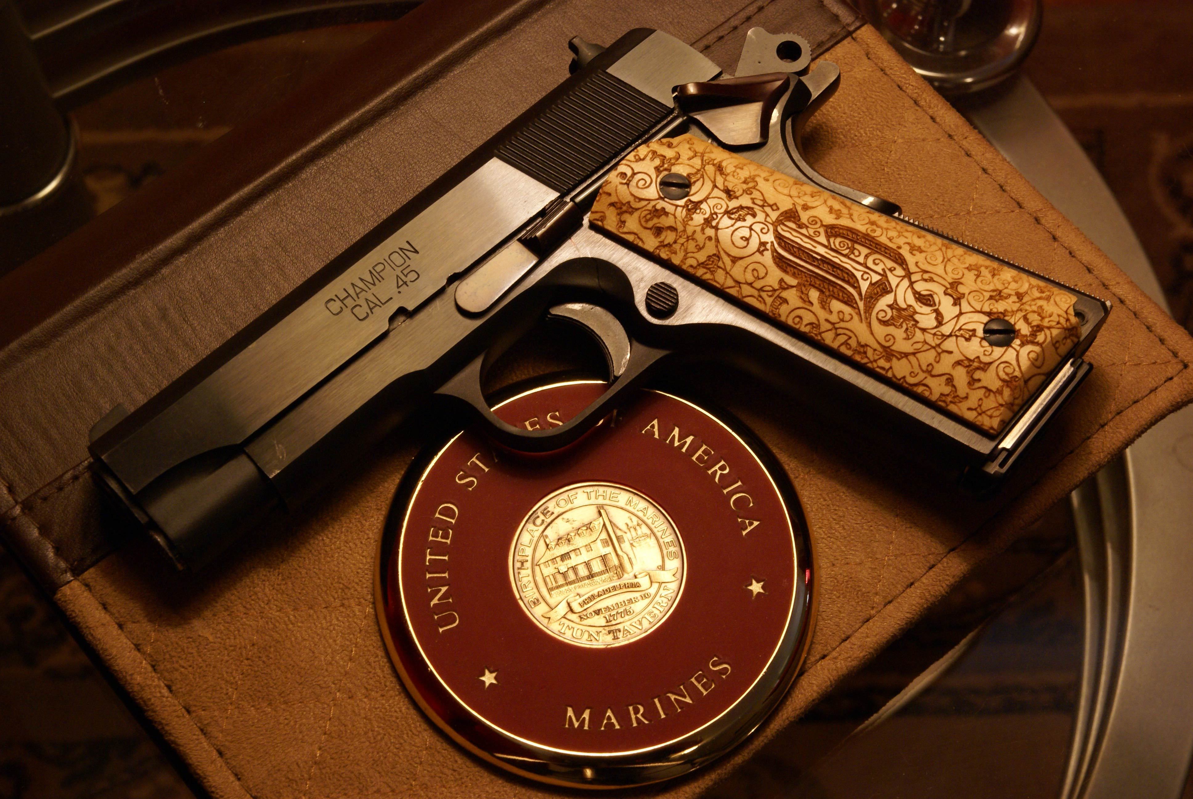 Картинка: Springfield Champion, CAL 45, пистолет спрингфилд, рукоятка