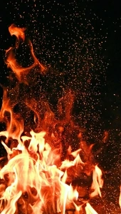 Image: Fire, flame, bonfire, night, dark background