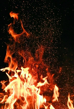 Image: Fire, flame, bonfire, night, dark background