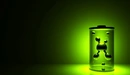 Картинка: Зелёная колба с молекулой
