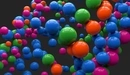 Картинка: Разноцветные шары с отражательной поверхностью