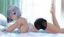 Картинка: Девушка на кровати с красивым сексуальным телом.