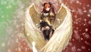 Картинка: Аниме девушка с крыльями ангела.