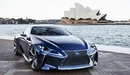 Картинка: Спорткар Lexus на фоне Сиднейского оперного театра.