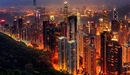 Картинка: Пик Виктория в ночном Гонконге