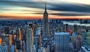 Image: Panoramic view of the Empire state building in new York city.