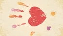 Картинка: Отпечаток ладони в форме сердца