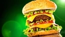 Картинка: Очень сытный и вкусный гамбургер