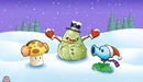 Image: Dory, squash and snow peashooter winter.