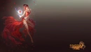 Картинка: Девушка из игры League of Angels в красном платье