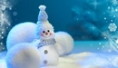 Картинка: Весёлый снеговик в шапке