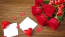 Картинка: Букет красных роз с сердечками