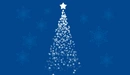 Картинка: Новогодняя ёлочка из звёздочек на голубом фоне.