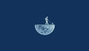 Image: Astronaut "beveled" half moon
