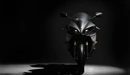 Картинка: Чёрный Yamaha, вид спереди.