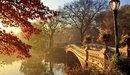 Картинка: Осень. Вид на мост и реку