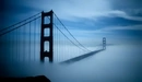 Image: Beautiful landscape on a bridge shrouded in mist
