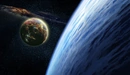 Картинка: Красный спутник голубой планеты.