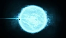 Картинка: Голубая звезда и планета.